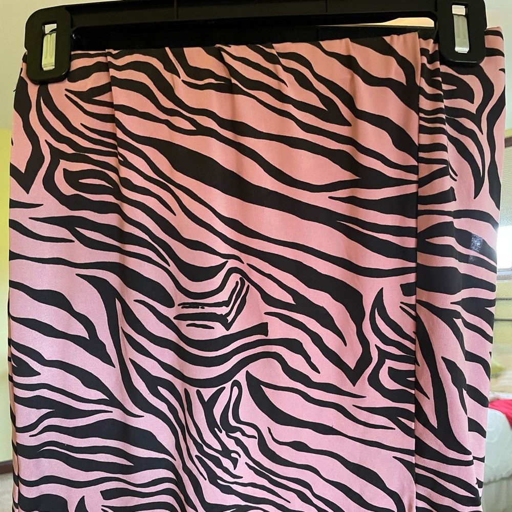 Nasty Gal Pink Zebra Print Mini Skirt